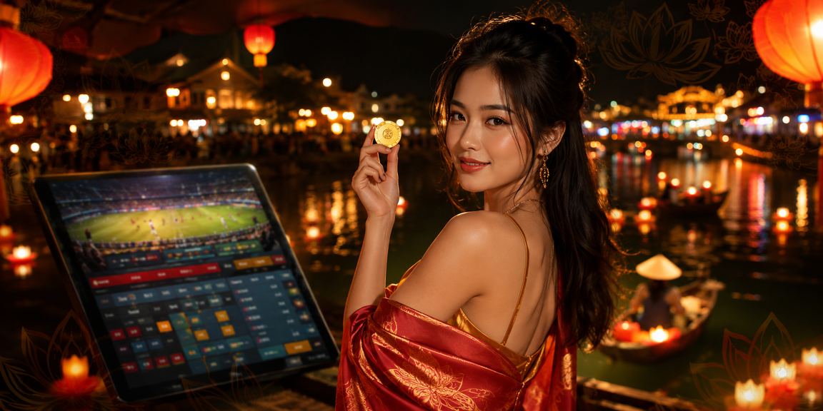 Không khí cá cược sôi động tại chợ đêm Hội An – người dùng theo dõi kết quả thể thao